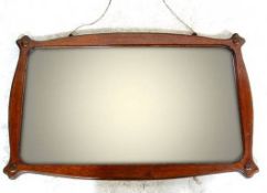 1920’S ART DECO OAK FRAME MIRROR