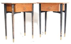 TWO RETRO 1970’S G-PLAN FRESCO STYLE BEDSIDE TABLE / CABINETS