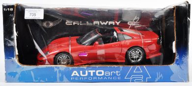 ORIGINAL AUTOART 1/18 SCALE DIECAST MODEL CALLAWAY C12 RED