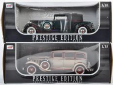 TWO ORIGINAL ANSON 1/18 SCALE DIECAST MODEL CARS