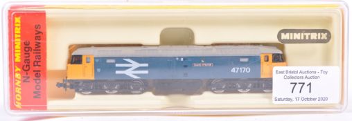 HORNBY MINITRIX N GAUGE N210 CLASS 47 COUNTY OF NORFOLK LOCO