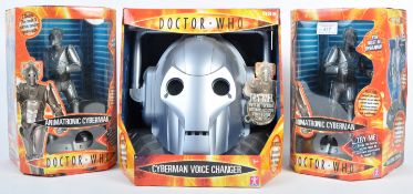 COLLECTION OF DOCTOR WHO CYBERMAN FIGURES & HELMET