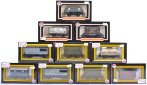 COLLECTION OF X10 DAPOL 00 GAUGE RAILWAY LOCOMOTIVE WAGONS