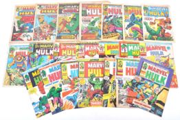 COLLECTION OF TWENTY-ONE MARVEL HULK COMICS
