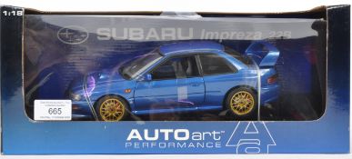 ORIGINAL AUTOART SUBARU IMPREZA 22B DIECAST MODEL CAR