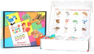 TWO 1999 MCDONALDS TEENIE BEANIE BABIES SETS IN PRESENTATION CASES