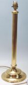 A 20th Century tall brass Corinthian column table
