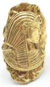 18CT GOLD EGYPTIAN STYLE STATEMENT RING