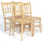 SET OF FOUR MID CENTURY ELM DINING CHAIRS