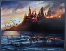 HARRY POTTER - RARE CAST SIGNED 16X12