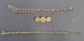 PETER WYNGARDE ESTATE - THREE ITEMS OF COSTUME JEW