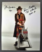 DOCTOR WHO - TOM BAKER & JOHN LEESON SIGNED 8X10