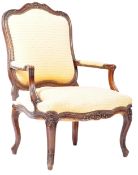 19TH CENTURY FRENCH ANTIQUE OAK FAUTIEL ARMCHAIR
