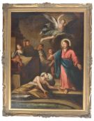 OIL ON CANVAS CHRIST HEALING THE SICK AT THE POOL