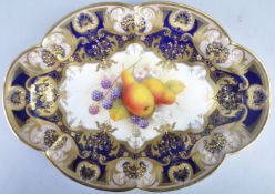 ALBERT SHUCK - ROYAL WORCESTER FRUIT STUDY SERVING BOWL