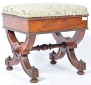 ARE 19TH CENTURY WILLIAM IV MAHOAGNY X FRAME STOOL