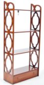 ARTHUR BRETT GEORGIAN REPRODUCTION MAHOGANY DISPLAY SHELVES