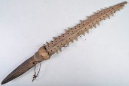 RARE OCEANIC GILBERT ISLAND SHARKS TEETH DAGGER TEBUTJE