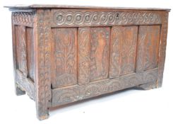 RARE 17TH CENTURY OAK SCOTTISH COFFER TRUNK