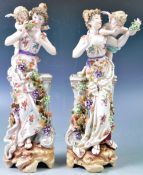 PAIR OF 19TH CENTURY NAPLES MARK MAIDEN AND CHREUB FIGURINES