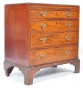 ENGLISH ANTIQUE MAHOGANY AND SATINWOOD BACHELORS CHEST