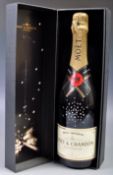 MOET & CHANDON BOTTLE OF CHAMPAGNE ENCRUSTED WITH SWAROVSKI CRYSTAL