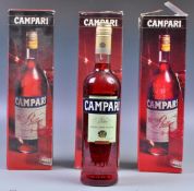 COLLECTION OF FOUR BOTTLES OF ITALIAN CAMPARI LIQUEUR