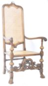 19TH CENTURY FRENCH WALNUT CANE ARM CHAIR