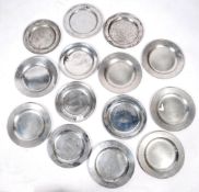 COLLECTION OF 18TH CENTURY GEORGIAN PEWTER PLATES