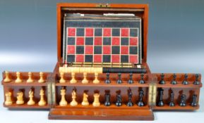STUNNING VICTORIAN MAHOGANY CASED GAMES COMPENDIUM