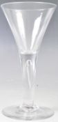 18TH CENTURY GEORGIAN AIR TEAR STEM WINE GLASS