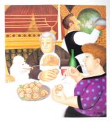 BERYL COOK DINING IN PARIS SIGNED PRINT