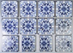 RARE SET OF 12 J WEDGWOOD & SONS ETRURIA CERAMIC TILES