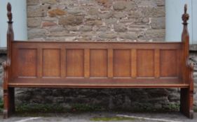 IMPRESSIVE 19TH CENTURY VICTORIAN OAK CHURCH BENCH