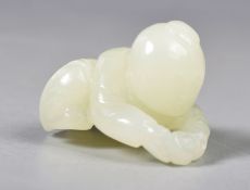 ANTIQUE CHINESE HAND CARVED JADE FIGURINE OF A BOY