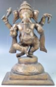 19TH CENTURY INDIAN HINDU BRONZE OF GANESH