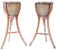 PAIR OF EARLY 20TH CENTURY EMPIRE STYLE BASKET JARDINIERES