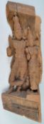 EARLY 20TH CENTURY INDIAN CARVED RAMA AND SITA PANEL
