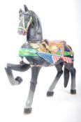 BELIEVED EARL Y20TH CENTURY CARVED AMERICAN CAROUSEL HORSE