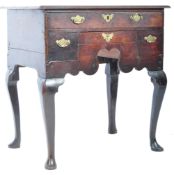 18TH CENTURY GEORGIAN ANTIQUE OAK LOWBOY WRITING TABLE DESK
