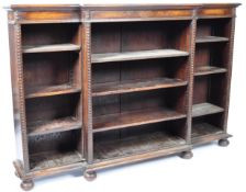 19TH CENTURY VICTORIAN JACOBEAN REVIVAL OAK TRIPLE BREAKFRONT