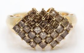 A 9ct Gold and Diamond Cluster Ring