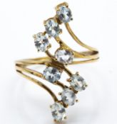 A Hallmarked 9ct Gold & Cuprian Tourmaline Ring