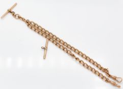 9ct Gold Hallmarked Albert Chain and T-bar