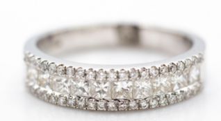 18ct White Gold & Diamond Half Eternity Ring