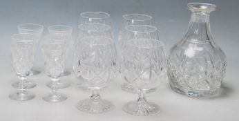 COLLECTION OF 20TH CENTURY CRYSTAL BRANDY AND SHER