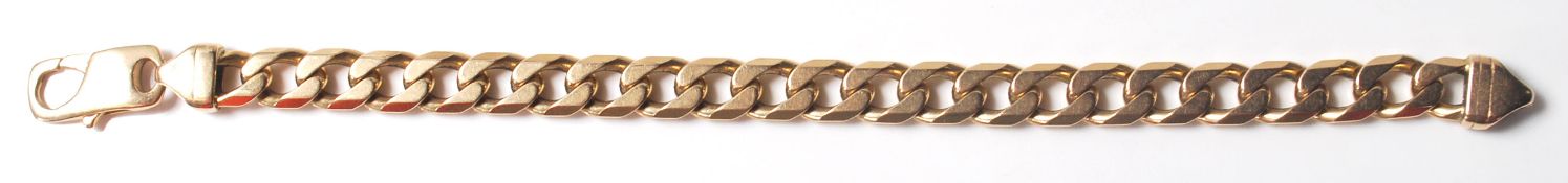 9CT GOLD FLAT LINK BRACELET CHAIN