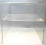 MID CENTURY RETRO CLEAR ACRYLIC SIDE / LAMP TABLE