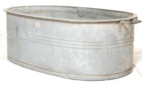 RETRO 20TH CENTURY RECLAMATION GALVANISED BATH OF