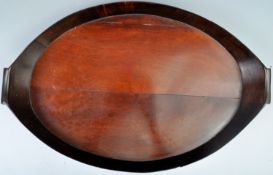 EARLY 19TH CENTURY GEORGIAN ANTIQUE OAK AND BRASS TRAY